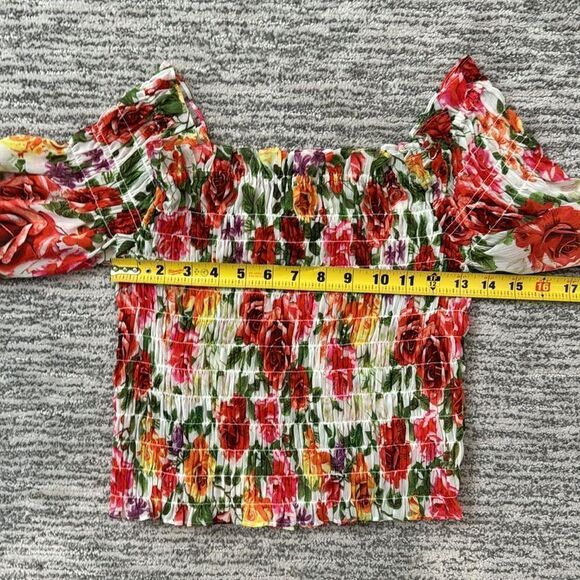 New L'AGENCE Bexley Off-The-Shoulder Top Floral Small - Picture 9 of 15